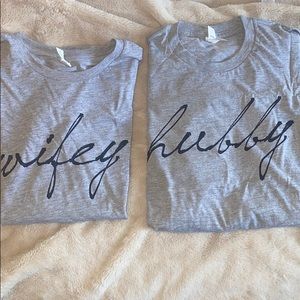 Wifey and Hubby matching t shirts